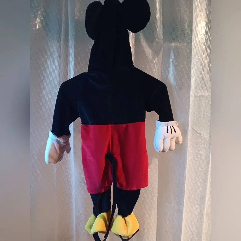 Kids Mickey Mouse Costume - Black and Red Size 6-12 Months Preowned - Picture 3 of 12